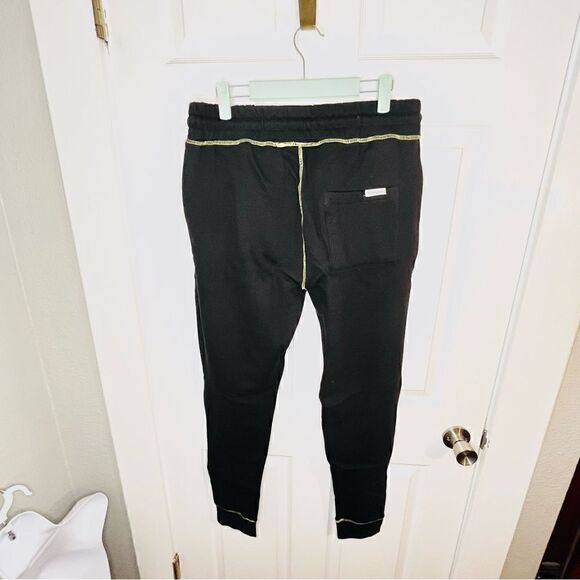 Elevenparis Contrast Stiched Joggers Cotton Black Neon Line Green Stitching M - Picture 6 of 9